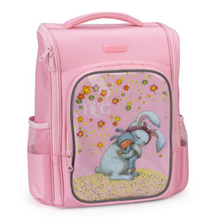 美旅书包 双肩包儿童小学生背包几米卡通IP款男女校园包 TH2*002U型开口粉色/兔子