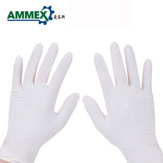 爱马斯（AMMEX）TLFCMDi46100 一次性使用医用橡胶检查手套 (标准型）大号  2盒（100只/盒）