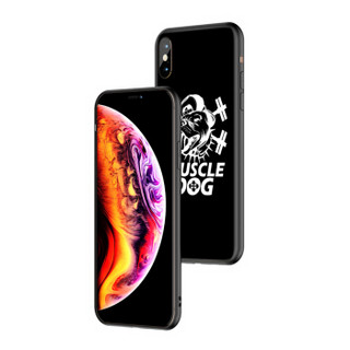 优加 苹果x/xs手机壳iphonex/xs保护套 防摔全包软边透明玻璃镜面个性潮牌男女款壳 mucledog