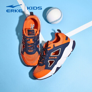 鸿星尔克（ERKE）儿童运动鞋男童鞋大童框子鞋跑鞋 63118203057 北极蓝/血橙 32码