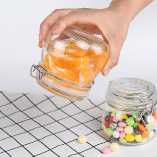 熊猫兔 密封罐玻璃储物罐玻璃瓶子带盖蜂蜜柠檬百香果罐子家用咸菜罐食品储存储物罐 七件套