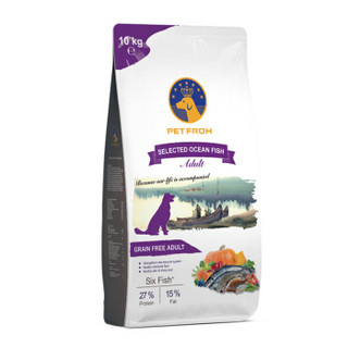 佰芙（PET FROH）比利时原装进口深海庄园成犬粮10kg天然粮泰迪比熊金毛美毛洁齿中小型犬通用型狗粮