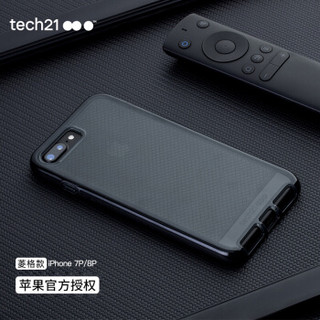 tech21苹果7P/8P手机壳 iPhone7/8 Plus防摔手机壳/保护套 3米防摔 菱格纹款 5.5英寸 黑色