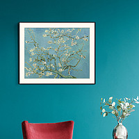 ARTGIFT 艺术家的礼物 梵高名作复刻版画-《盛开的杏花》 44x55cm 小号铝合金暖金色