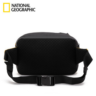 国家地理National Geographic男士胸包潮牌单肩斜挎背包休闲腰包 黑色