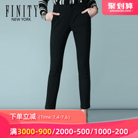 FINITY春秋小脚时尚修身长裤子黑色休闲大码弹力铅笔裤西裤女
