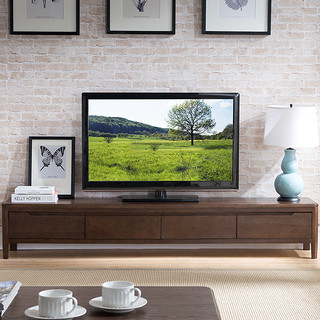 治木工坊 纯实木电视柜 2米1.5米 北欧日式简约橡木矮电视柜地柜