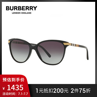 BURBERRY 博柏利细框个性女款太阳镜墨镜0BE4216F【报价价格评测怎么样】 -什么值得买