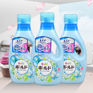 P&G 日本进口宝洁 Bold柔顺花香洗衣液无荧光剂柔顺护色850G*3瓶家用量贩装