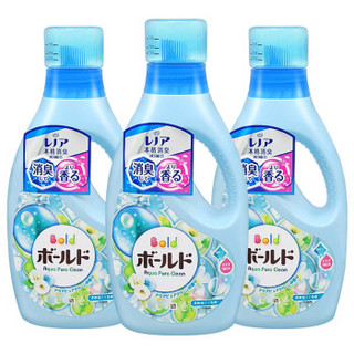 P&G 日本进口宝洁 Bold柔顺花香洗衣液无荧光剂柔顺护色850G*3瓶家用量贩装