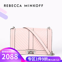 Rebecca Minkoff牛皮女包CHEVRON QUILTED LOVE 新品单肩斜挎包 PEONY