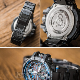 卡西欧(CASIO)男表 G-SHOCK太阳能运动男士手表 蓝圈GW-A1100FC-1A