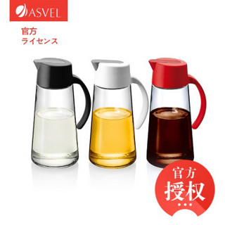 ASVEL 阿司倍鹭 日本玻璃油壶防漏厨房大容量装油瓶罐液体调料瓶 白色650ML（挂油包退）