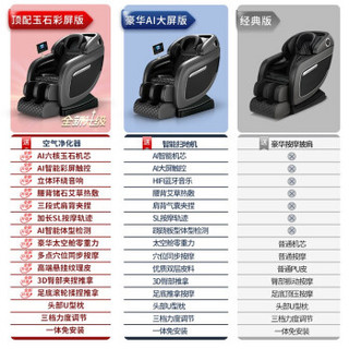 德国佳仁（JARE）按摩椅家用全身多功能零重力太空舱全自动电动按摩沙发 顶配白液晶大屏版+六核玉石机芯+足底滚轮+锗石共鸣