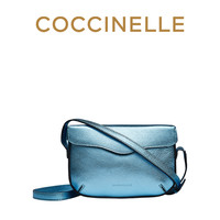 新品COCCINELLE/可奇奈尔AURIGA斜挎包潮流金属色牛皮女士单肩包