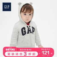 Gap婴儿立体耳朵连帽卫衣春497688E 男宝宝可爱洋气外套