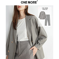 ONE MORE2019秋季新款宽松休闲西装外套韩版网红英伦风小西服套装