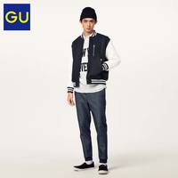 GU极优男装牛仔束脚裤(水洗产品)抽绳松紧裤休闲运动长裤307120