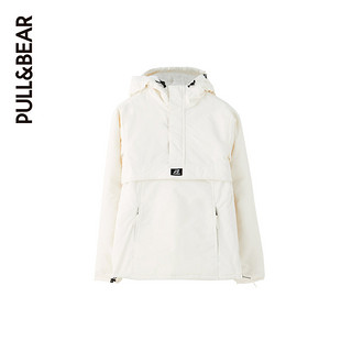 PULL&BEAR 白色袋鼠口袋彩色外套女2020新款宽松 09714303