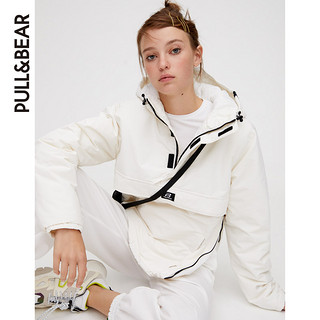 PULL&BEAR 白色袋鼠口袋彩色外套女2020新款宽松 09714303