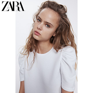 ZARA 【打折】TRF 女装 蓬蓬袖绒布连衣裙 01660311250