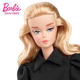 芭比娃娃之黑色优雅珍藏版女孩公主生日礼物收集收藏过家家玩具