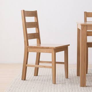 原始原素日式全实木餐椅橡木椅子北欧现代简约餐桌椅饭桌椅B1121