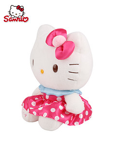 新品Hello Kitty可爱周边公仔凯蒂猫洋红毛绒娃娃玩具送女孩礼物
