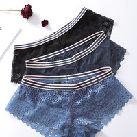 歌瑞尔甜美蕾丝性感透气平角裤时尚可爱女士中腰内裤衩BWM18028
