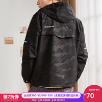 唐狮 TONLION春秋迷彩连帽外套男多口袋工装夹克韩版潮流帅气青年休闲上衣
