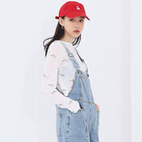 韩都衣舍2020夏装新款韩版宽松可爱显瘦背带短裤女牛仔裤PC9085耒