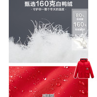 乐町红色工装风休闲羽绒服2019秋季新款女装厚外套上衣宽松韩版