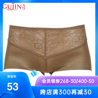 GUJIN 古今 中腰平角内裤女士双层弹力网布收腹舒适无痕透气 19208