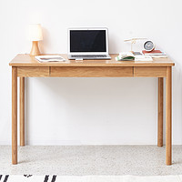 WEISHAYUANMU 维莎原木 W0202 日式全实木书桌 原木色 1.2m 单抽款