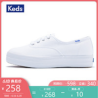 Keds棉鞋女冬加绒帆布鞋 保暖小白鞋厚底毛毛鞋松糕鞋棉鞋WF57077