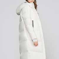 雪中飞 SNOWFLYING 2020秋冬新款运动户外派克服反季加厚连帽长款过膝羽绒服女