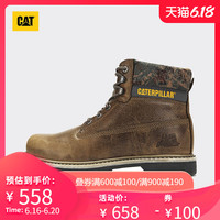 卡特彼勒CAT卡特常青款户外男鞋迷彩鞋帮轻便透气防滑休闲靴工装靴男