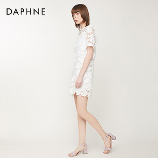 DAPHNE 达芙妮 1019303042 一字带粗跟凉鞋