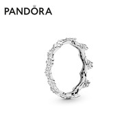 Pandora潘多拉花冠925银戒指197924CZ气质优雅叠戴饰品女