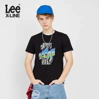 Lee 李 2019年男款棉质潮流印花圆领休闲短袖T恤