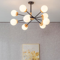 雷士 NVC Lighting照明北欧吊灯现代简约原木艺创意魔豆分子灯大气客厅灯具灯饰