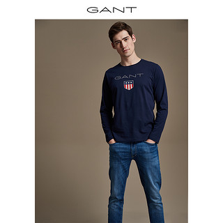 GANT/甘特2019秋冬男士盾牌logo长袖T恤2004006