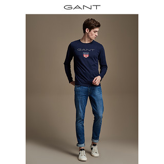 GANT/甘特2019秋冬男士盾牌logo长袖T恤2004006