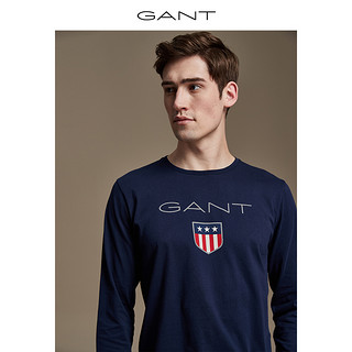 GANT/甘特2019秋冬男士盾牌logo长袖T恤2004006