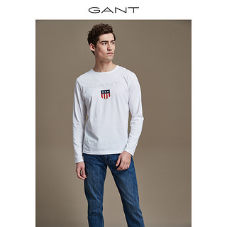 GANT/甘特2019秋冬男士盾牌logo长袖T恤2004006