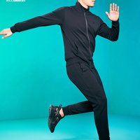 XTEP特步运动套装男加绒保暖春新款宽松立领外套运动裤男两件套运动服