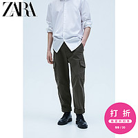 ZARA 新款 男装 纹理机能风多口袋工装休闲裤 09252302505