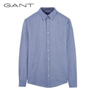 GANT/甘特春男士长袖衬衫休闲修身衬衣棉衬衣3046008