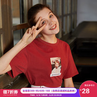 唐狮 TONLIONins短袖女新款夏纯棉宽松韩版学生白色T恤女上衣ulzzang