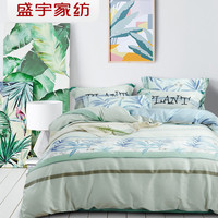 盛宇专版专利多珍纺纯棉四件套床品1.5被套1.8米全棉床单床笠条叶